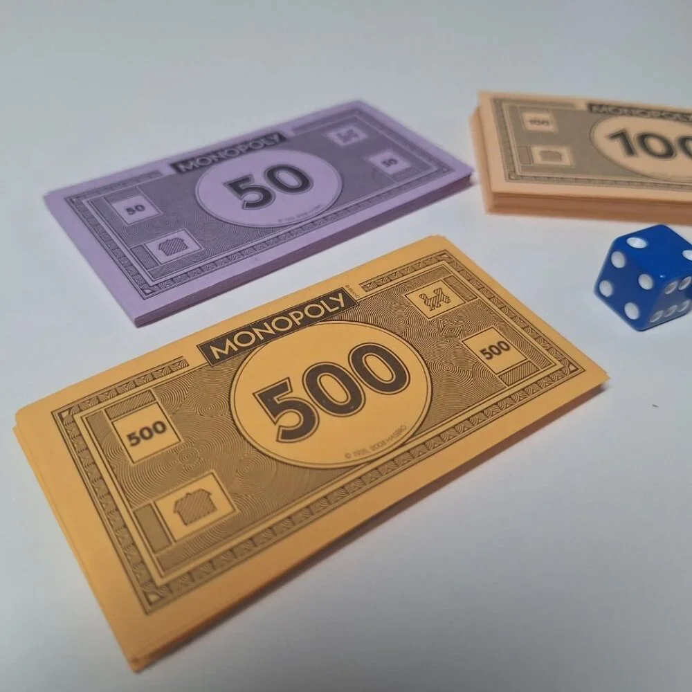 Monopoly Empire 2014 Replacement Pieces Blue‎ Dice Money 500 100